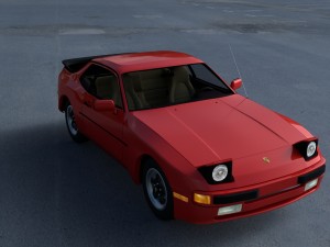 early porsche 944 with interior hdri 3D Модель