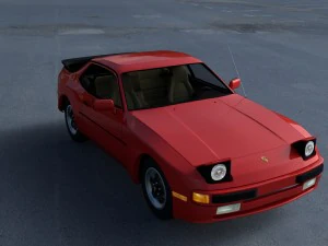early porsche 944 with interior hdri 3D Model
