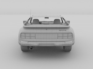 early porsche 944 with interior hdri 3D Модель