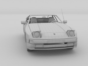 early porsche 944 with interior hdri 3D Модель