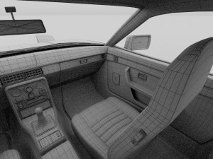 early porsche 944 with interior hdri 3D Модель