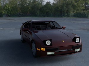 porsche 944s w interior hdri 3D Model