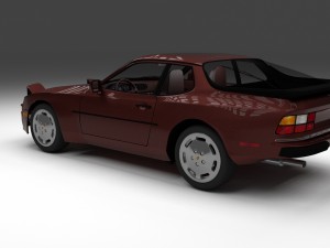 porsche 944s w interior hdri 3D Модель