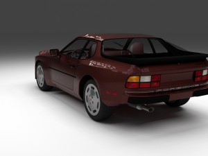 porsche 944s w interior hdri 3D Модель