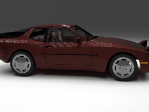 porsche 944s w interior hdri 3D Модель