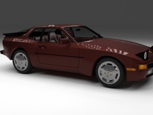 porsche 944s w interior hdri 3D Модель