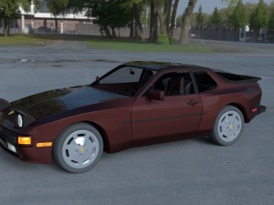 porsche 944s w interior hdri 3D Модель