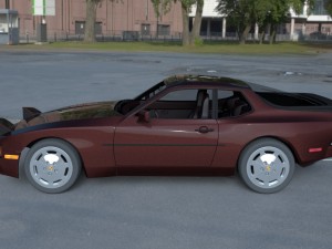 porsche 944s w interior hdri 3D Модель