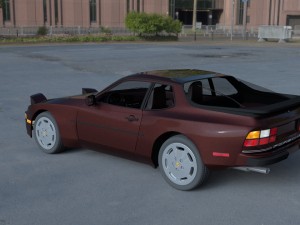 porsche 944s w interior hdri 3D Модель