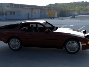 porsche 944s w interior hdri 3D Модель