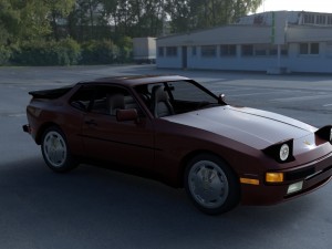 porsche 944s w interior hdri 3D Модель