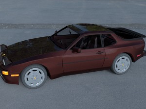 porsche 944s w interior hdri 3D Модель