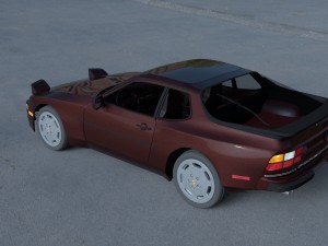 porsche 944s w interior hdri 3D Модель