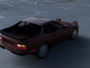 porsche 944s w interior hdri 3D Модель