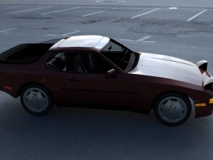 porsche 944s w interior hdri 3D Модель