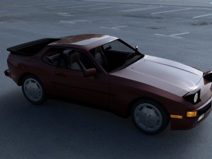 porsche 944s w interior hdri 3D Модель