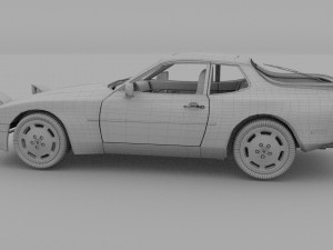 porsche 944s w interior hdri 3D Модель
