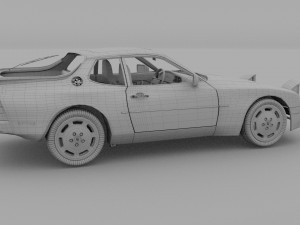 porsche 944s w interior hdri 3D Модель