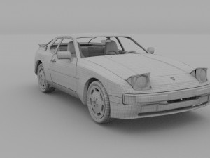porsche 944s w interior hdri 3D Модель
