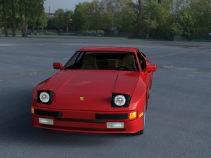 porsche 944 with interior hdri Modello 3D