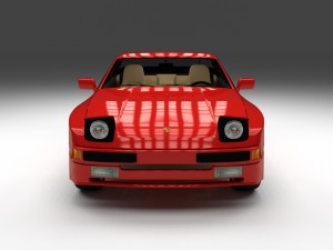 porsche 944 with interior hdri 3D Model
