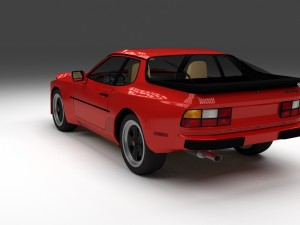 porsche 944 with interior hdri 3D Model