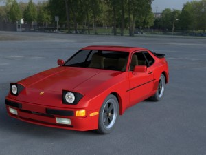 porsche 944 with interior hdri 3D Model