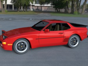 porsche 944 with interior hdri 3D Model