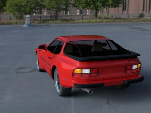 porsche 944 with interior hdri 3D Model