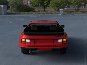 porsche 944 with interior hdri 3D Model