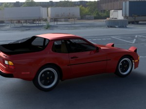 porsche 944 with interior hdri 3D Model