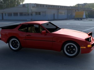 porsche 944 with interior hdri 3D Model