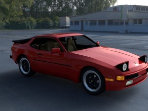 porsche 944 with interior hdri 3D Model