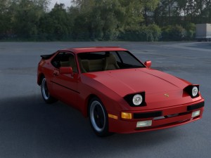 porsche 944 with interior hdri 3D Model