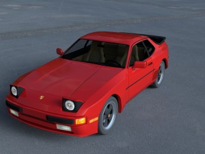 porsche 944 with interior hdri 3D Model