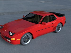 porsche 944 with interior hdri 3D Model