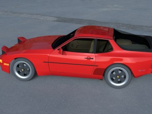 porsche 944 with interior hdri 3D Model