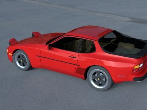 porsche 944 with interior hdri 3D Model