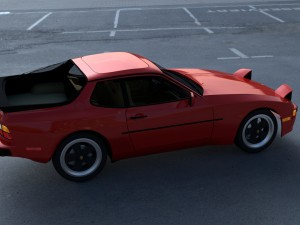 porsche 944 with interior hdri 3D Model