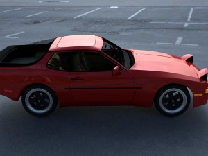 porsche 944 with interior hdri 3D Model