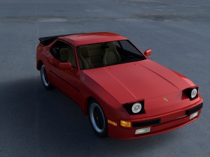 porsche 944 with interior hdri 3D Model