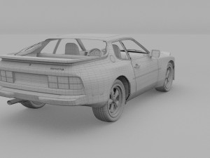 porsche 944 with interior hdri 3D Model