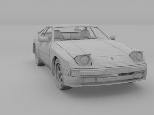 porsche 944 with interior hdri 3D Model
