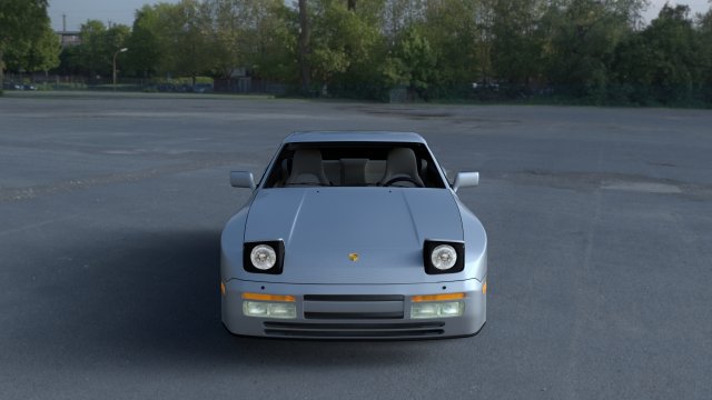 porsche 944 s2 with interior hdri Model 3D .c4d .max .obj .3ds .fbx .stl .blend 