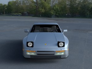 porsche 944 s2 with interior hdri Modello 3D