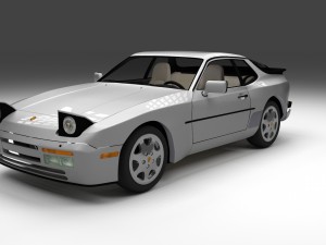 porsche 944 s2 with interior hdri Model 3D
