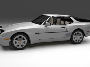 porsche 944 s2 with interior hdri Model 3D