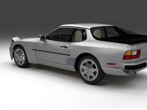 porsche 944 s2 with interior hdri Model 3D