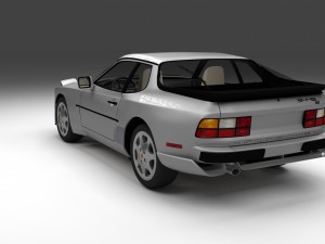 porsche 944 s2 with interior hdri Model 3D