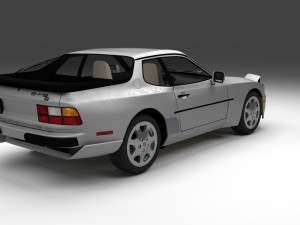 porsche 944 s2 with interior hdri Model 3D